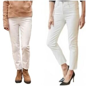 FRANK & EILEEN Jeans Wom. 25
Cork Everyday Natural Button Fly Raw
Hem D601 cream